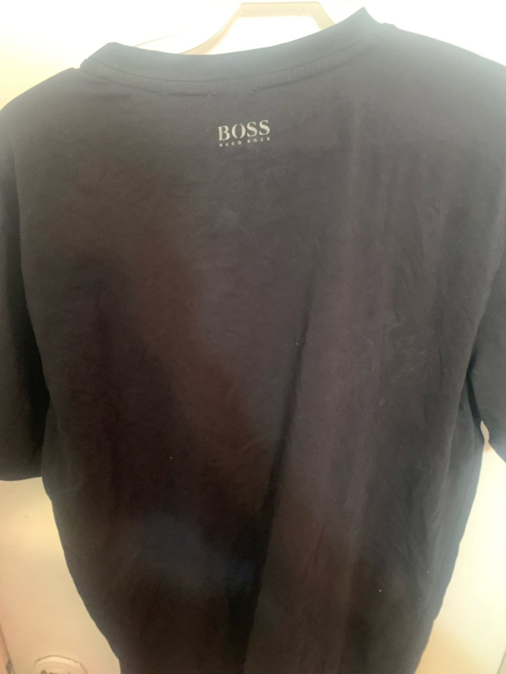 Boss Men's Black Short Sleeve Tee with Small Back Logo